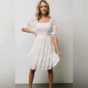 Baltic Born Ivory Lace Midi Dress